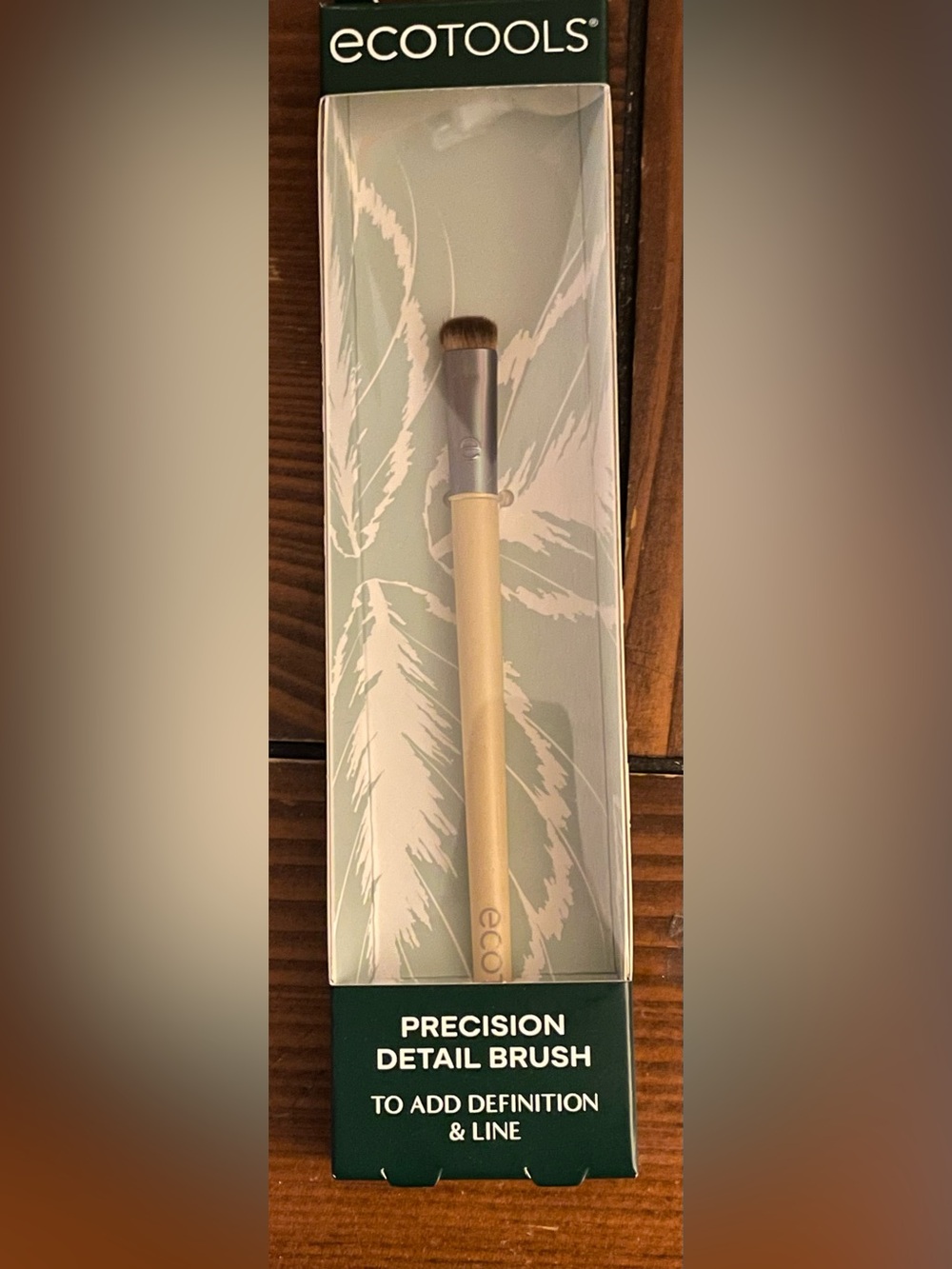ecotools Precision Detail Brush - Tan Handle with Brown Bristles